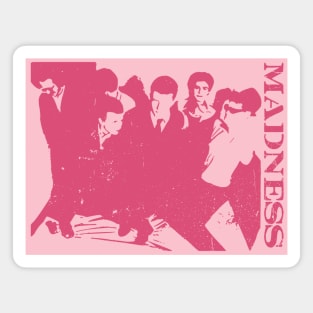 Madness - Silhouette Retro Pink Magnet